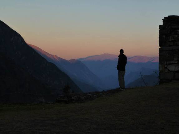 Um mágico fim de tarde nas ruínas incas de Choquequirao, no Peru